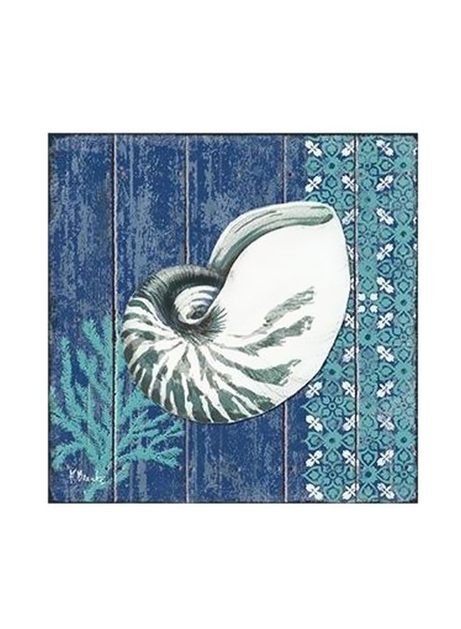PHOTOBLOCK Decorative Wall Poster Blue/Green/White 15x15cm 