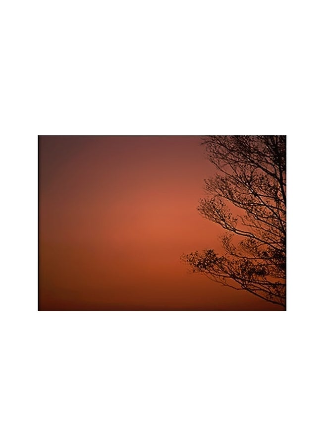 Photo Block Decorative Wall Painting Orange/Black 15x20cm 