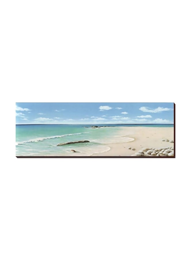 فوتو بلوك لوحة فنية لديكور الحائط أزرق/أبيض/ بيج