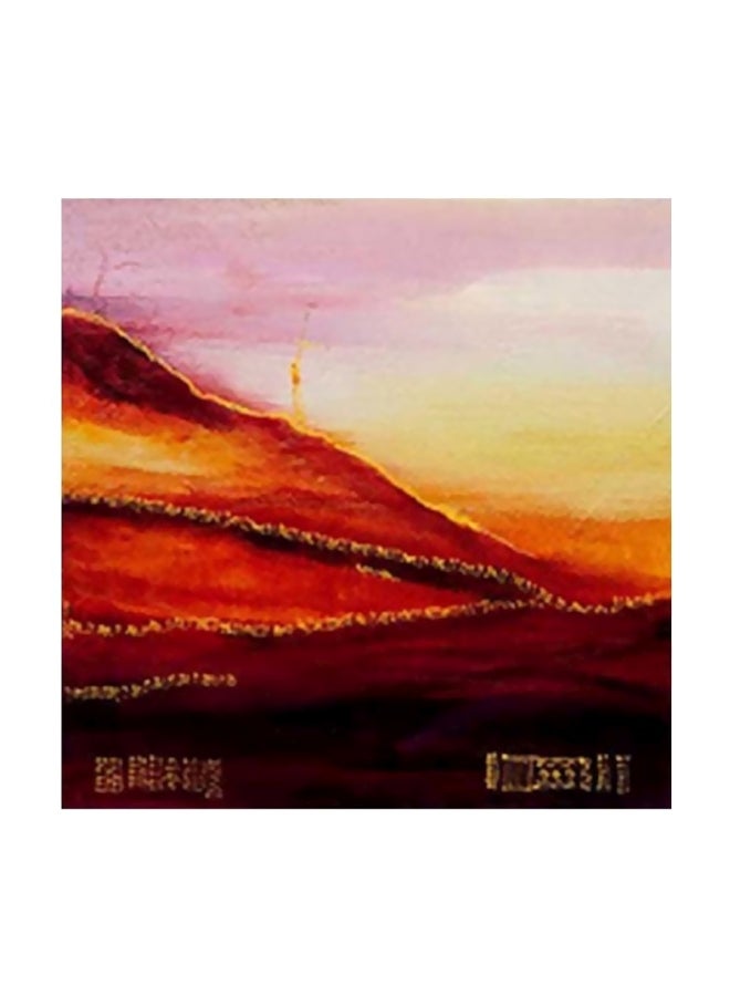 Photo Block Decorative Wall Painting Pink/Red/Brown 47x47cm 
