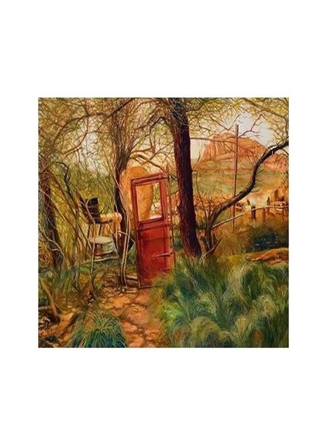 بوستر حائط للتزيين أخضر/برتقالي/بني 15x15سم