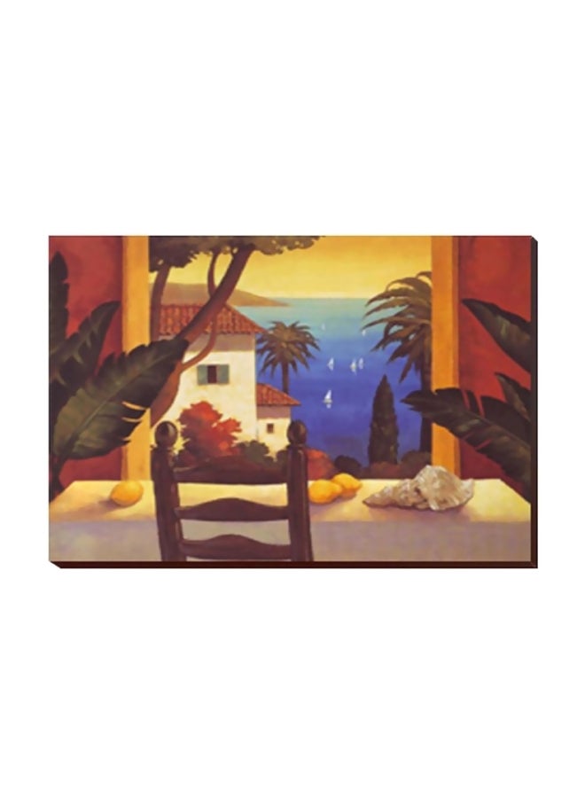 فوتو بلوك قطعة فنية لديكور الحائط أزرق/أبيض/أحمر 54 X 34سم