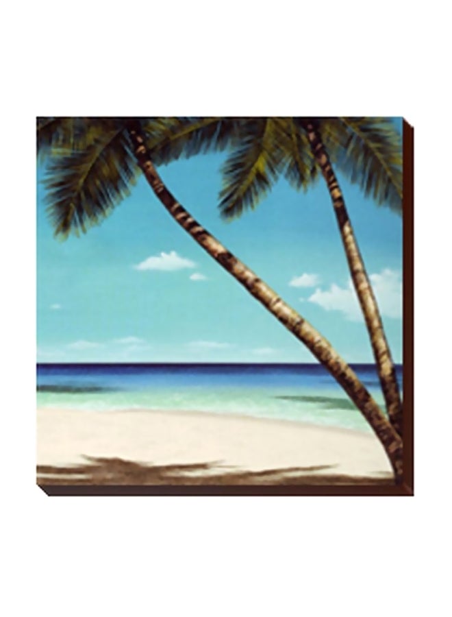 Photo Block Decorative Wall Painting Blue/Green/Black 24x24cm 