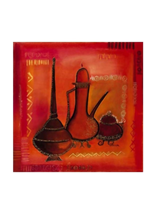 PHOTOBLOCK Decorative Wall Painting Red/Black/Yellow 34 X 34cm