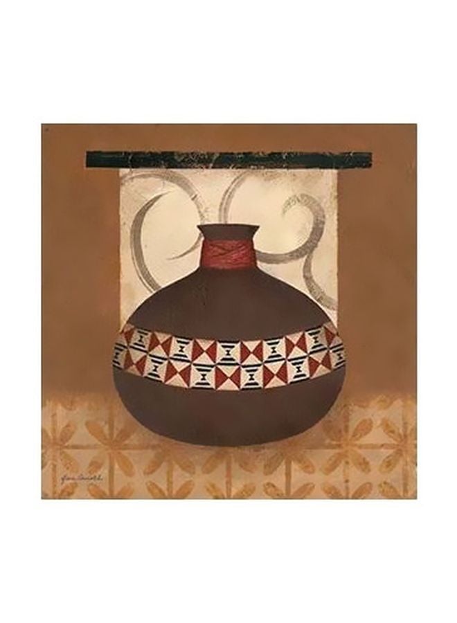 Decorative Wall Painting Brown/Beige 32x32cm