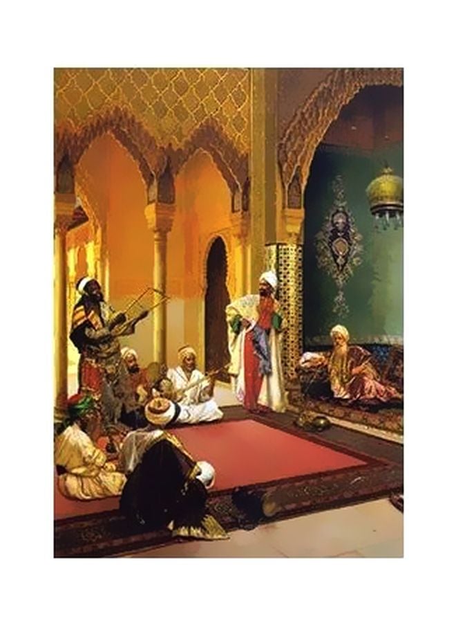 فوتو بلوك لوحة فنية لديكور الحائط ذهبي/بني/أبيض 60x40سم