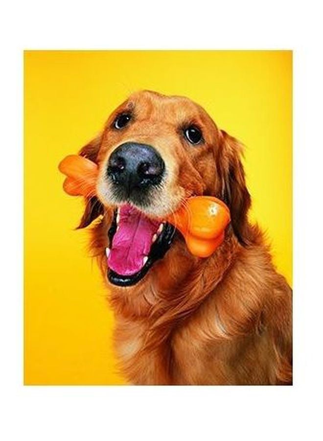 Decorative Wall Poster Yellow/Brown/Orange 24x18cm