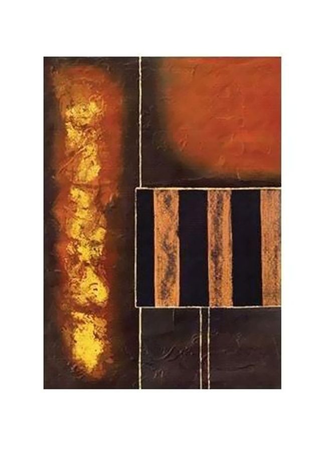 Decorative Wall Poster Red/Black/Yellow 45x31cm