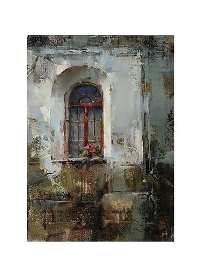 PHOTOBLOCK Decorative Wall Painting White/Brown/Red 60x40cm