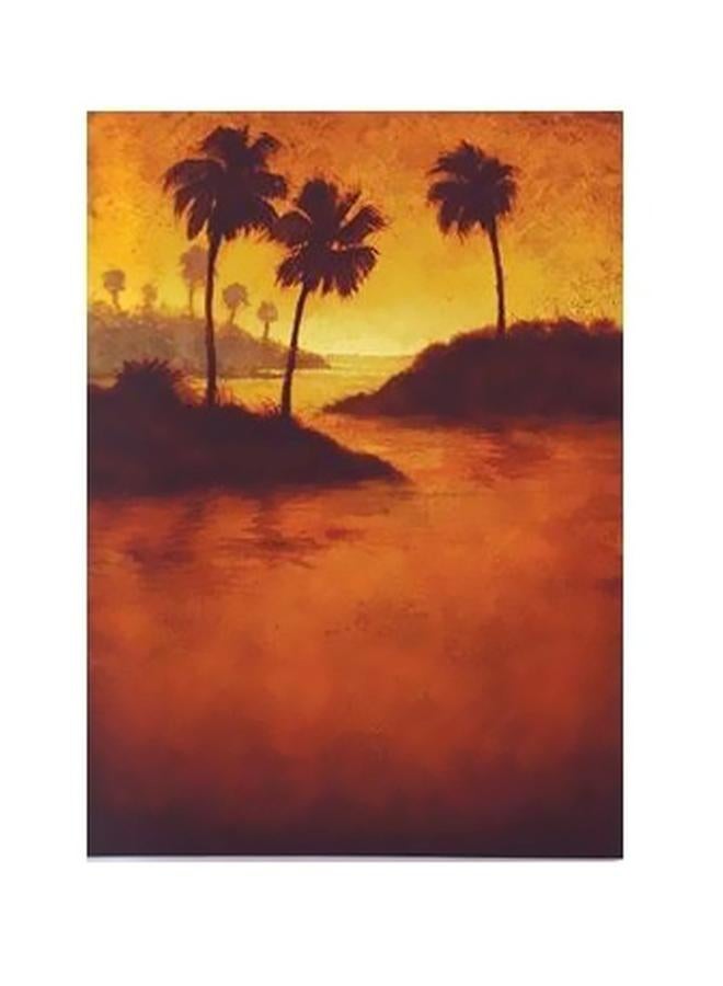 فوتو بلوك بوستر حائط للتزيين بني/أصفر 60x40سم