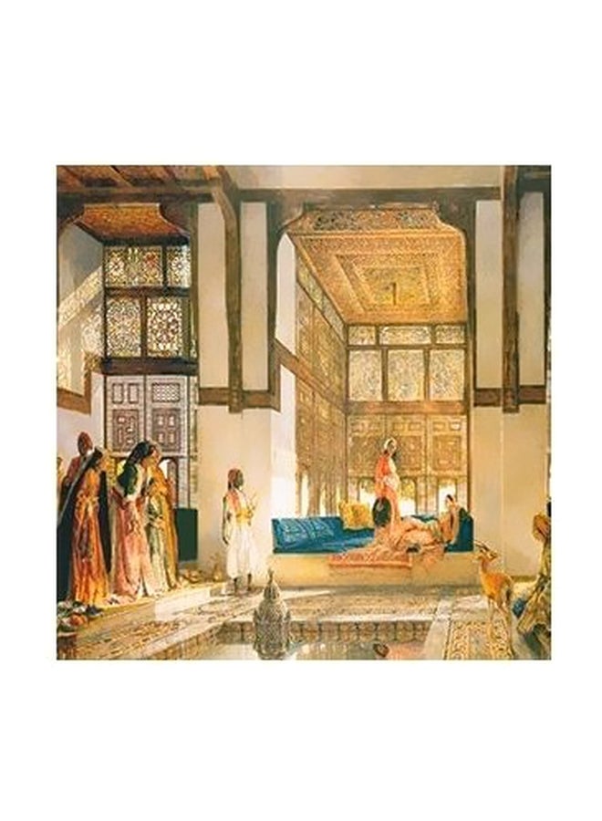 PHOTOBLOCK Decorative Wall Poster Yellow/Brown/White 32x32cm 
