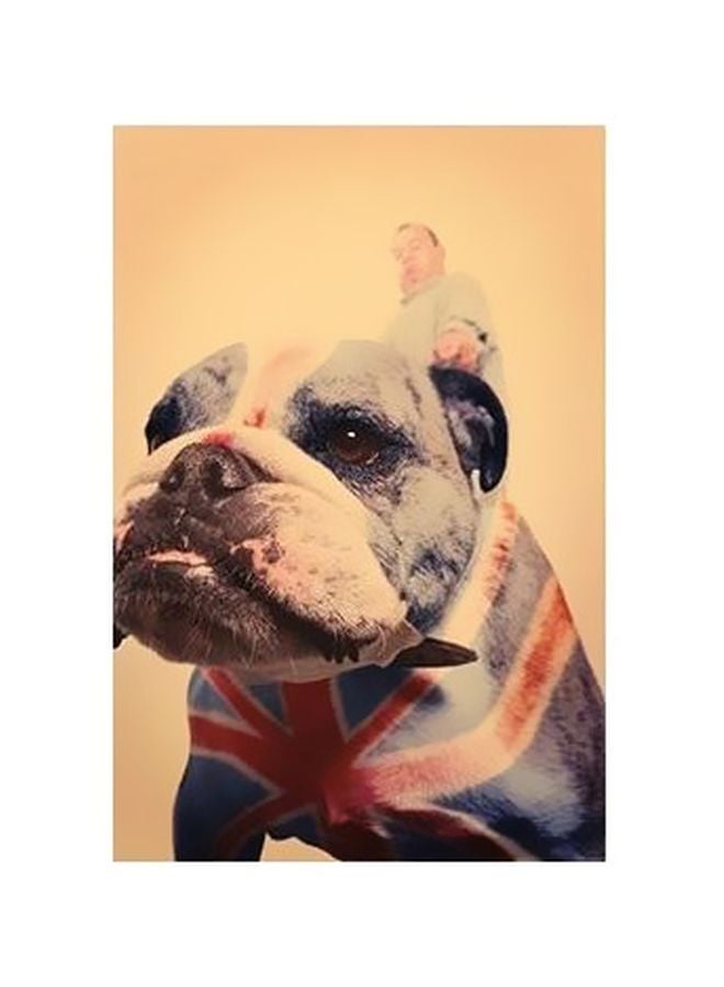 PHOTOBLOCK Decorative Wall Poster Beige/Blue/Red 24x18cm