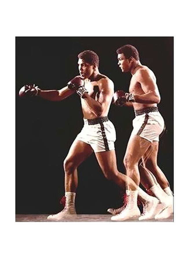 بوستر حائط للتزيين بيج/أبيض/ أسود 24x18سم