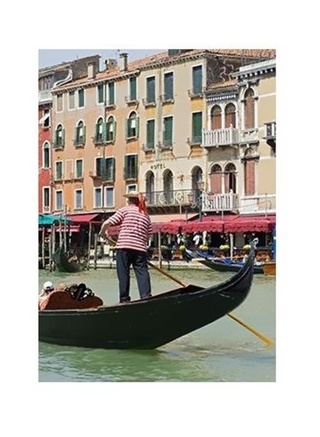 Decorative Wall Poster Beige/Red/Green 60x40cm