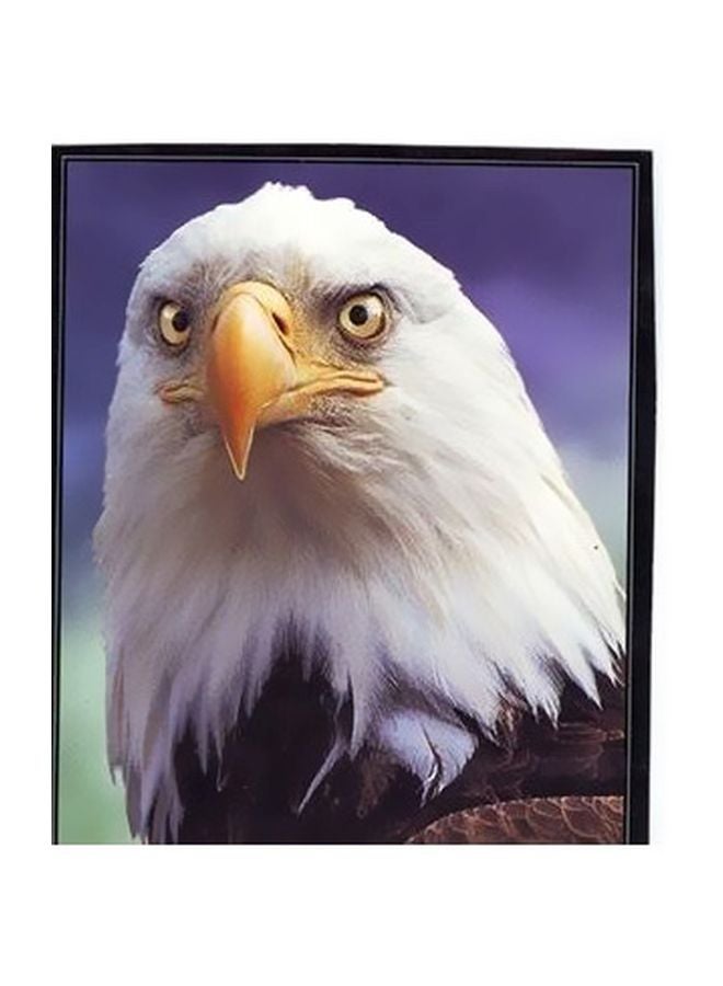 بوستر حائط للتزيين أبيض/ أرجواني/ أصفر 24x18سم