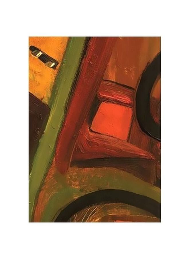 بوستر حائط للتزيين أسود/ بني/ أخضر 45x31سم