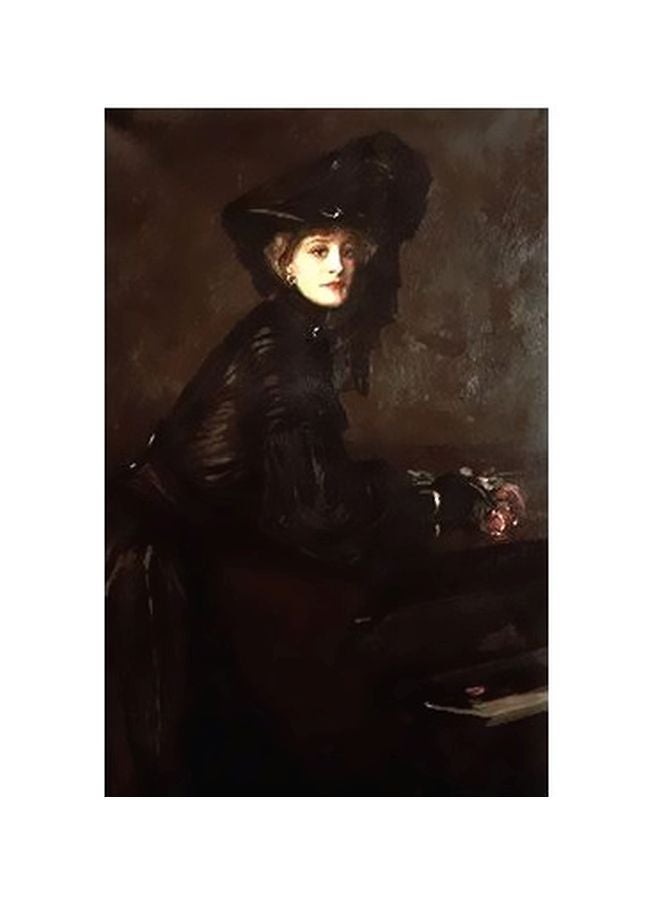 بوستر حائط للتزيين أسود/بني 24x18سم