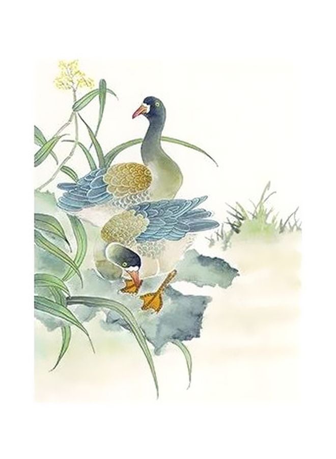 PHOTOBLOCK Decorative Wall Poster Beige/Green/Blue 24x18cm