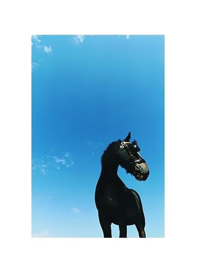 بوستر حائط للتزيين أزرق/أسود/أبيض 24x18سم