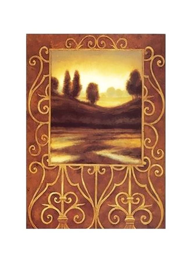 فوتو بلوك بوستر حائط للتزيين بني/أصفر 24x18سم