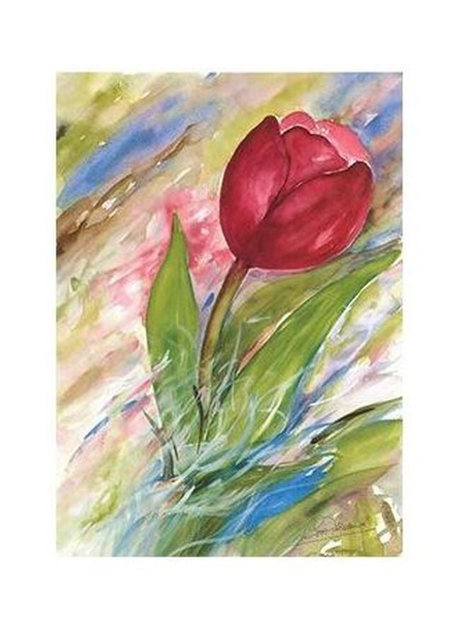 بوستر حائط للتزيين أحمر / أخضر / أزرق 24x18سم