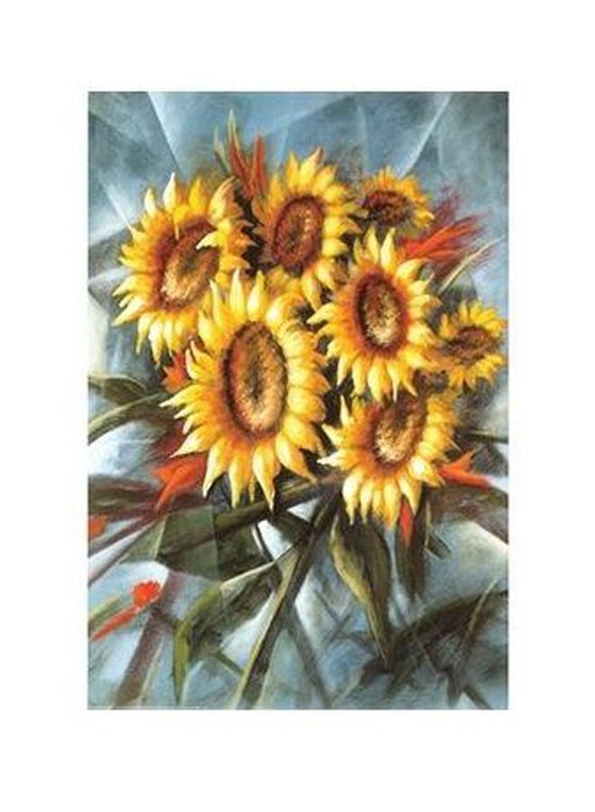 بوستر حائط للتزيين أصفر/ أخضر/ أزرق 24x18سم