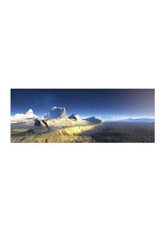 Decorative Wall Poster Blue/White/Yellow 30x99cm