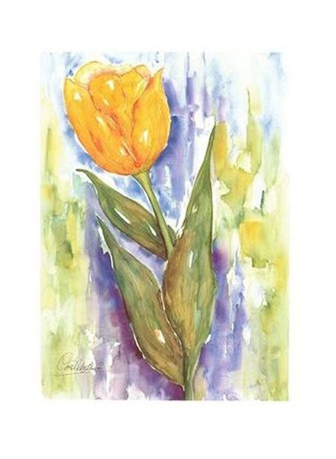 بوستر حائط للتزيين أصفر/ أخضر/ أزرق 24x18سم