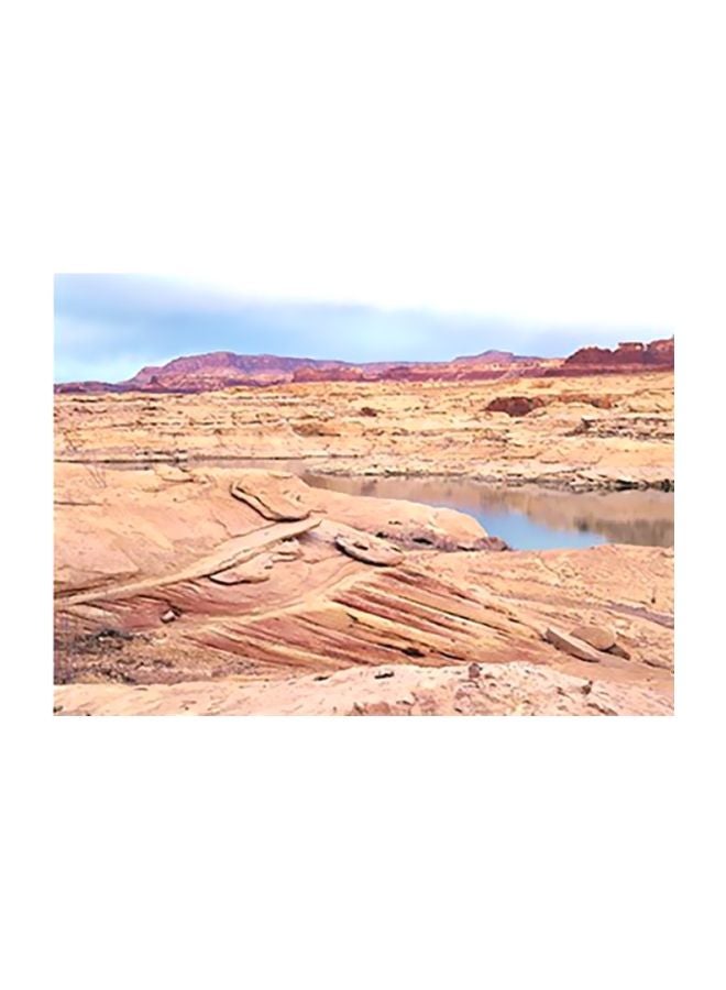 PHOTOBLOCK Decorative Wall Poster Beige/White/Blue 24x34cm