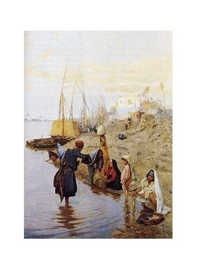 بوستر حائط للتزيين بيج/أسود/أبيض 24 ×18سم