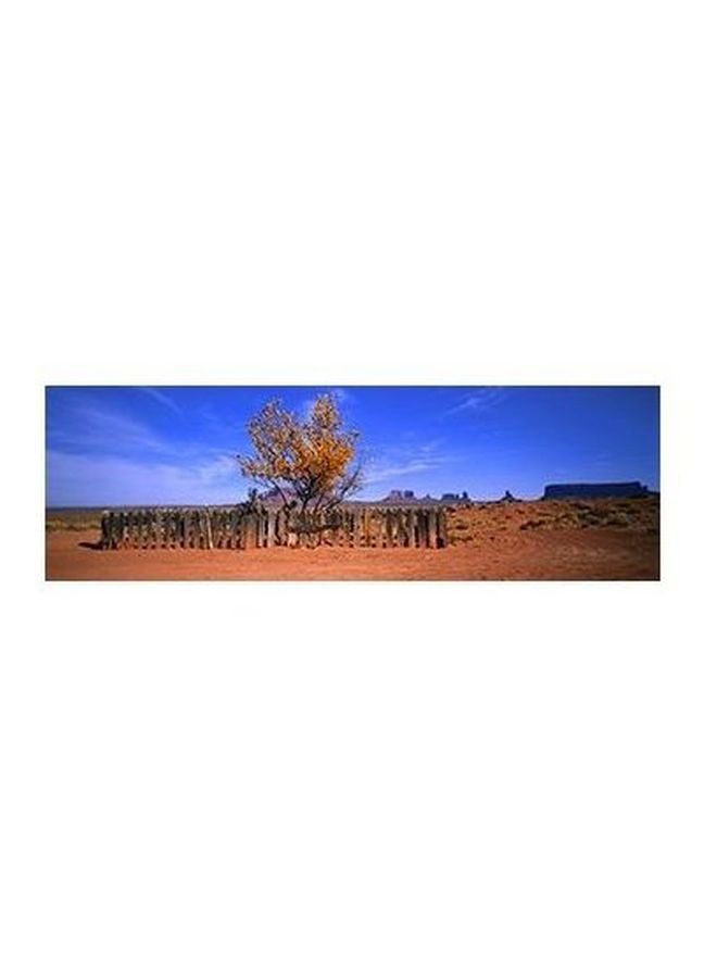 بوستر حائط للتزيين أزرق/بني 13X45سم