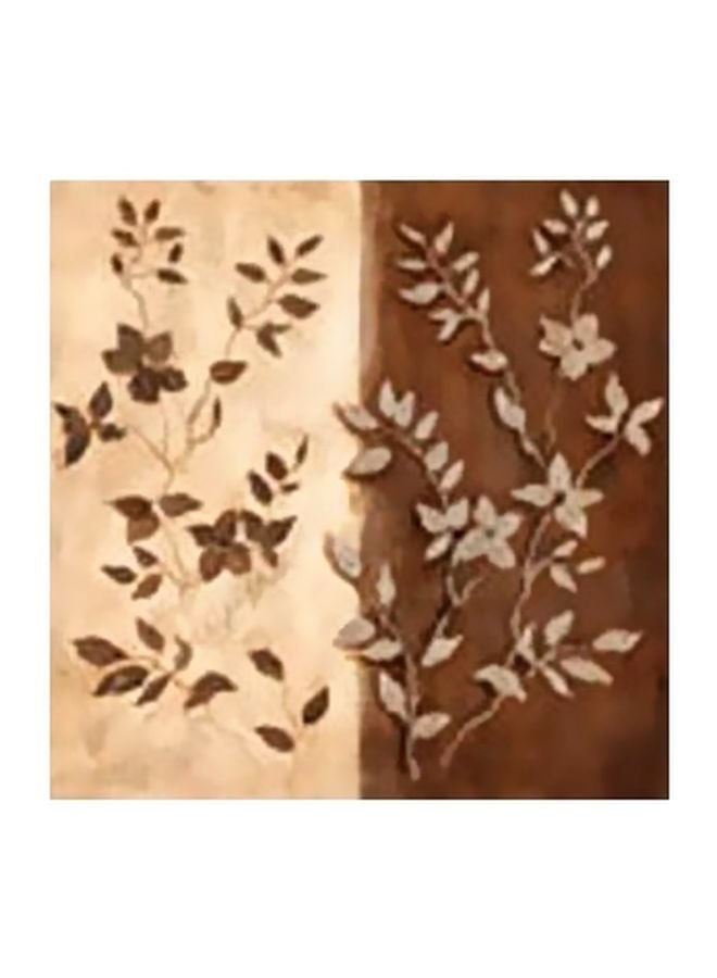 Decorative Wall Poster Yellow/Brown 23x23cm