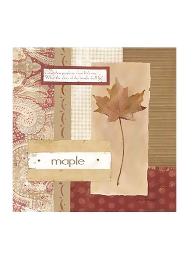 Decorative Wall Poster Brown/Yellow 50x50cm