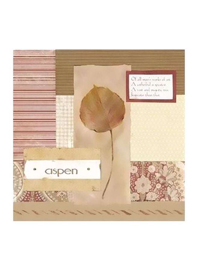 Decorative Wall Poster Brown/Gold 23x23cm