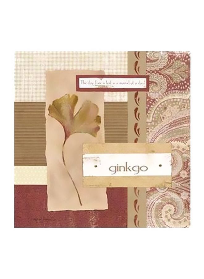 Decorative Wall Poster Brown/Yellow 50x50cm