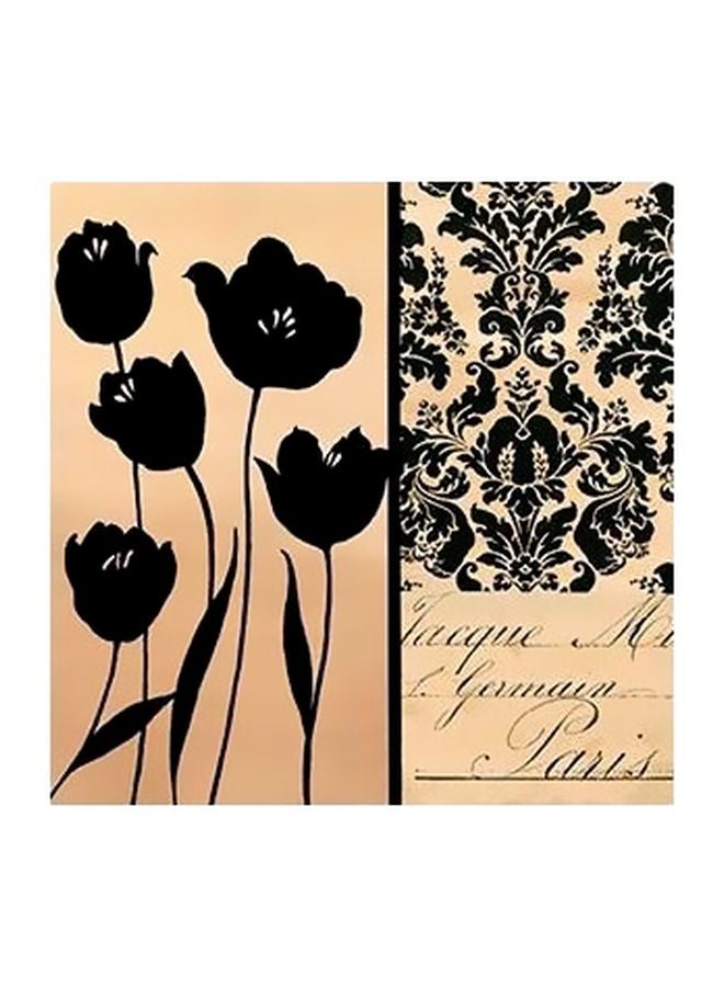 Decorative Wall Poster Brown/Black 32x32cm