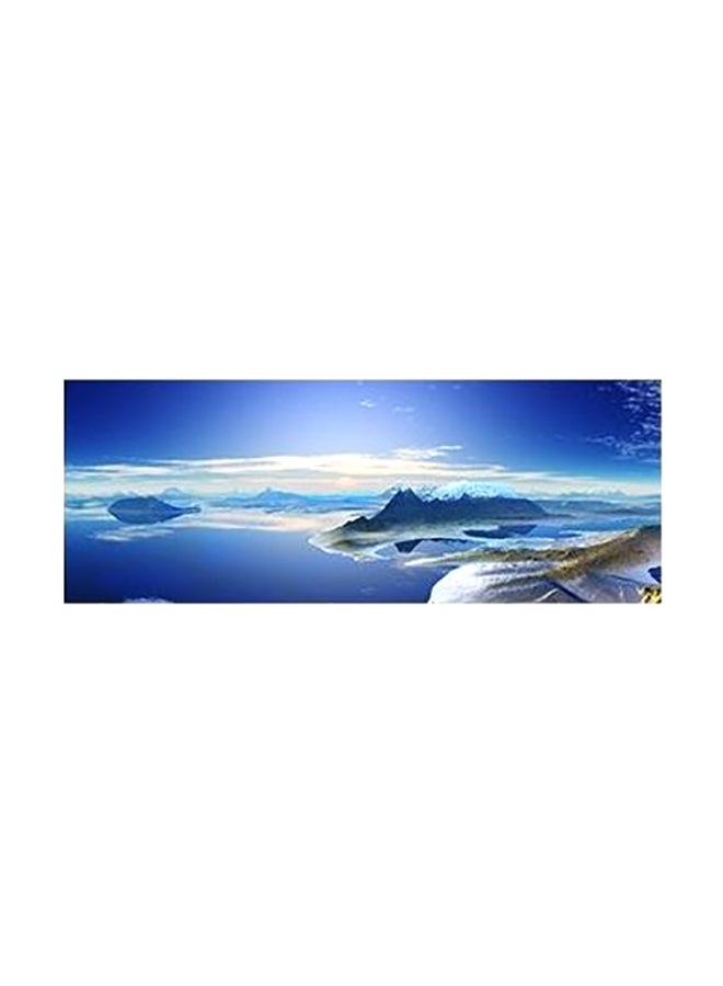 Decorative Wall Poster Blue/White 30x90cm