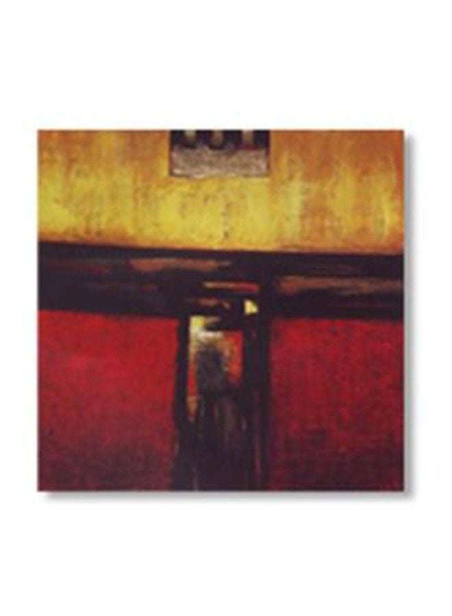 PHOTOBLOCK Abstract Printed Tea Coaster Red/Yellow/Brown 34x34cm 