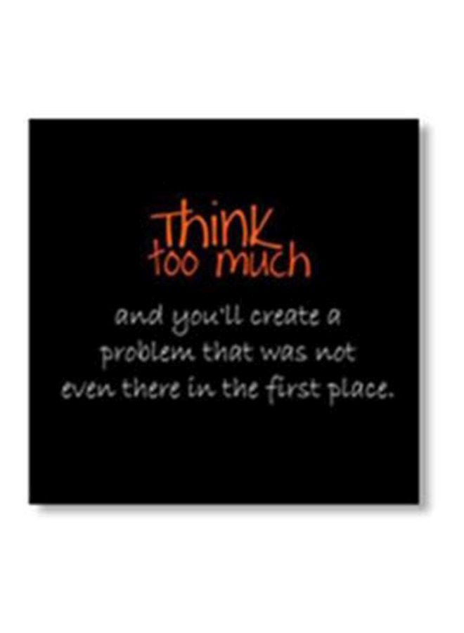 Decorative Wall Poster With Frame Black/White/Orange 34x34cm