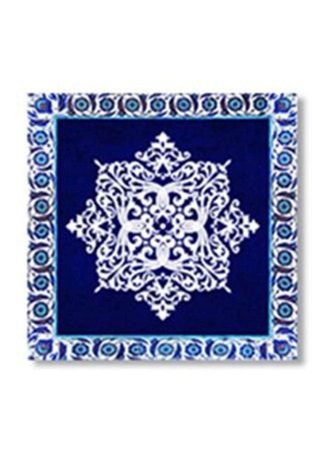 بوستر جداري للتزيين مع إطار أزرق/ أبيض 15x15سم