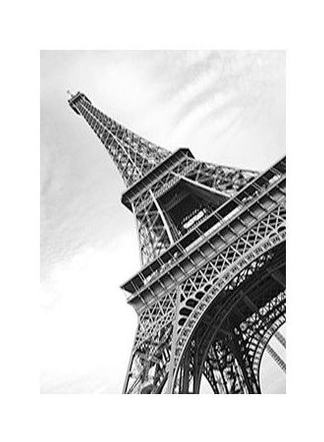 بوستر حائط للتزيين رمادي / أبيض / أسود 24x18سم