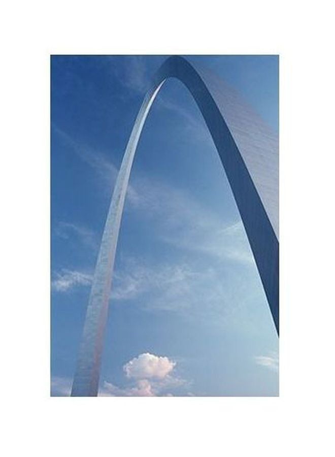 بوستر حائط للتزيين أزرق/ أبيض 24×18سم