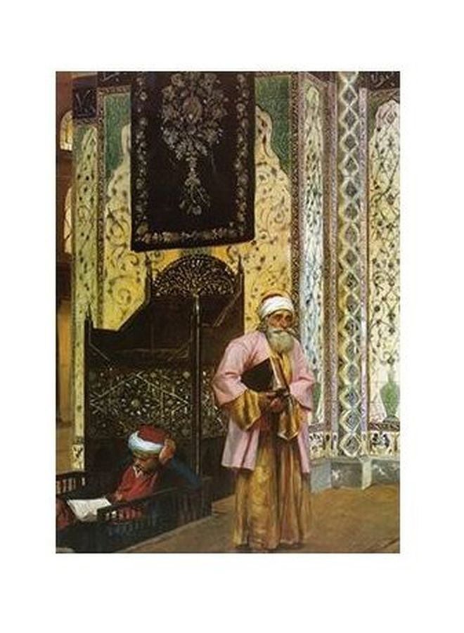 بوستر حائط للتزيين بني/أبيض/أخضر