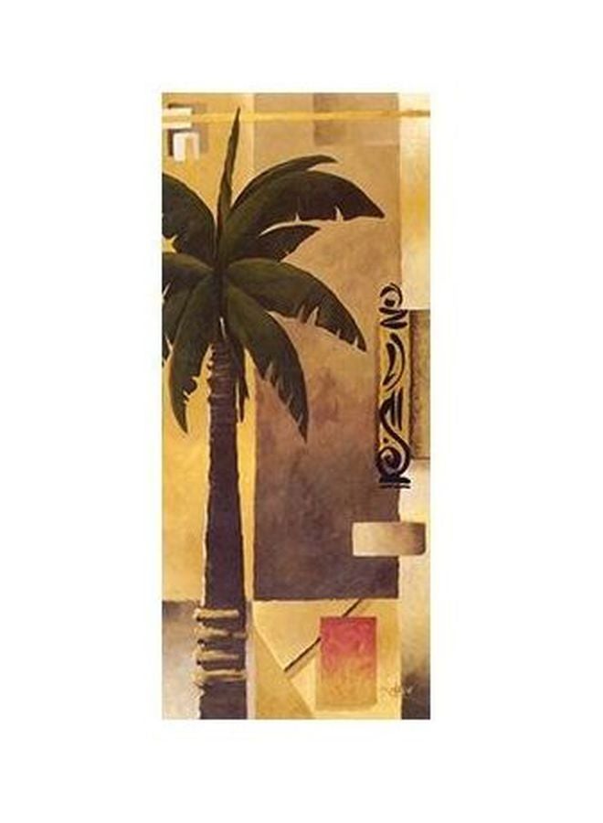 بوستر حائط للتزيين بني/بيج/أخضر 45x13سم