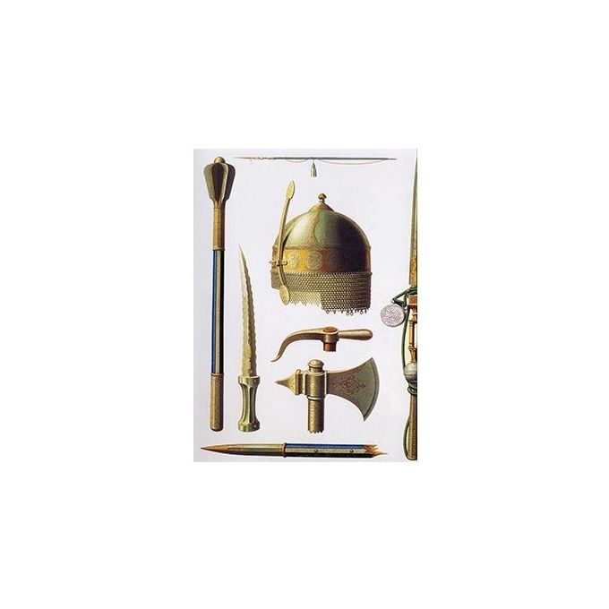 Decorative Wall Poster Gold/Blue 24x18cm