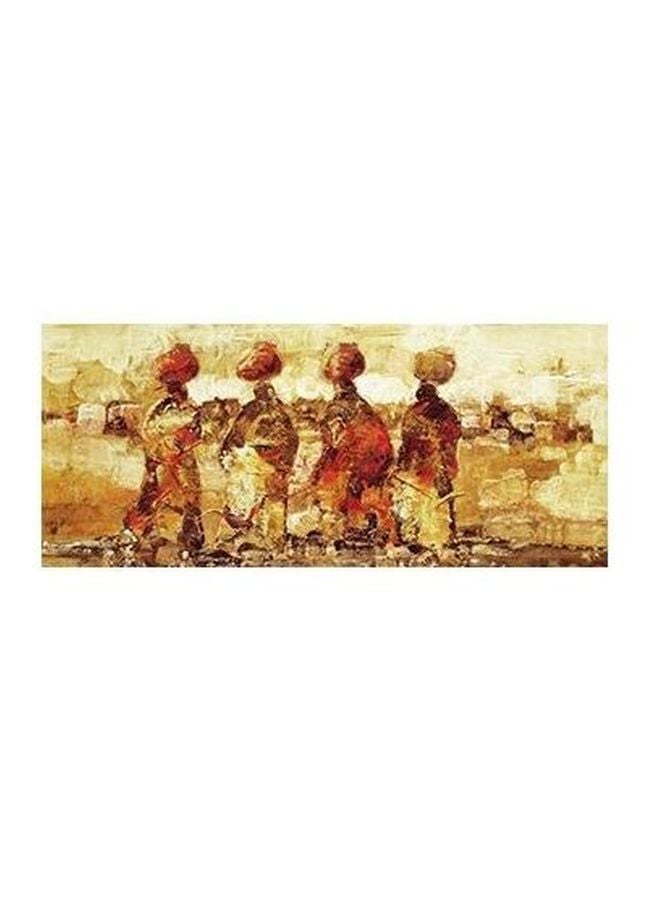 بوستر حائط للتزيين بني/بيج 13x45سم
