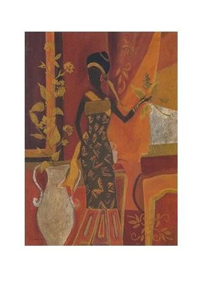 بوستر حائط للتزيين بني/ برتقالي/ أصفر 24 ×18سم