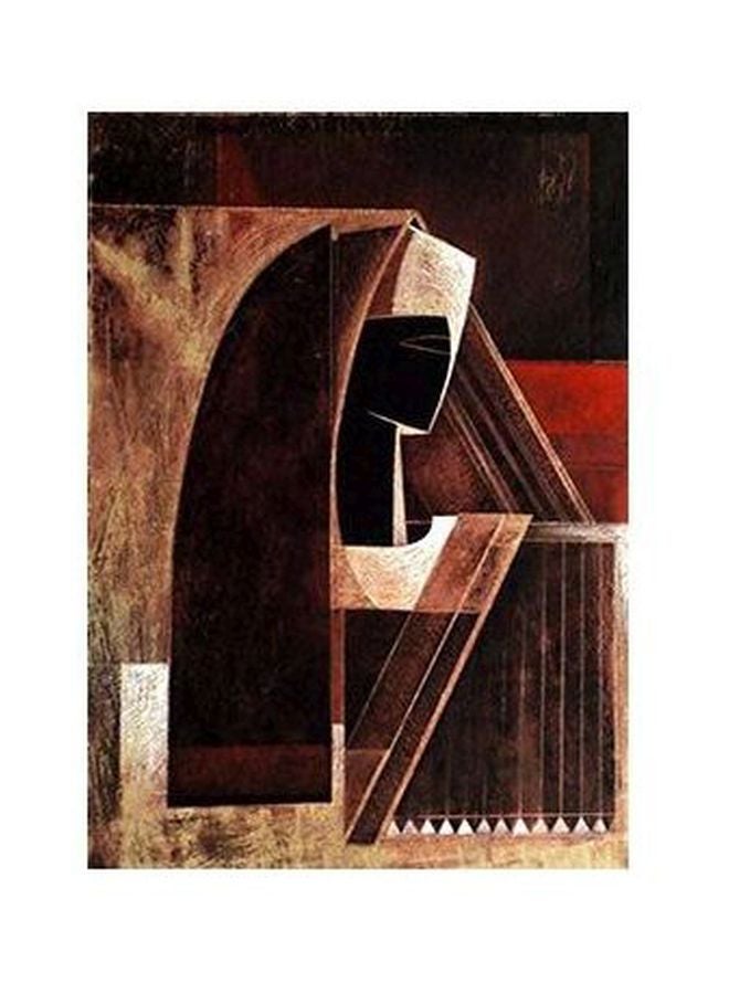 بوستر حائط للتزيين أسود/بني 24x18سم