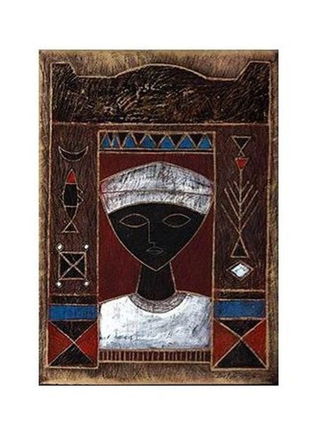بوستر حائط للتزيين بني / أسود / أبيض 24 ×18سم