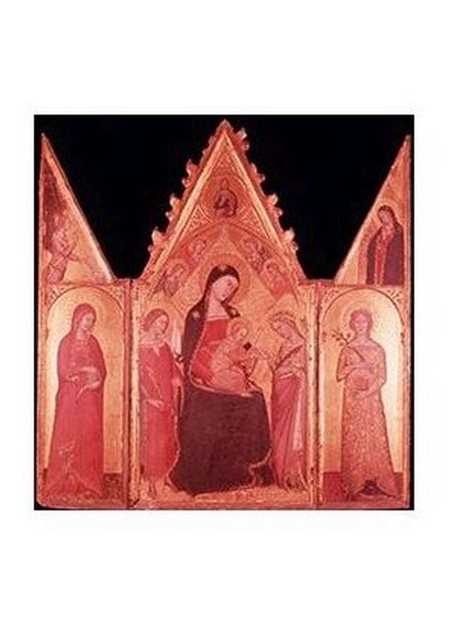 PHOTOBLOCK Decorative Wall Poster Red/Black/Beige 24 ×18cm